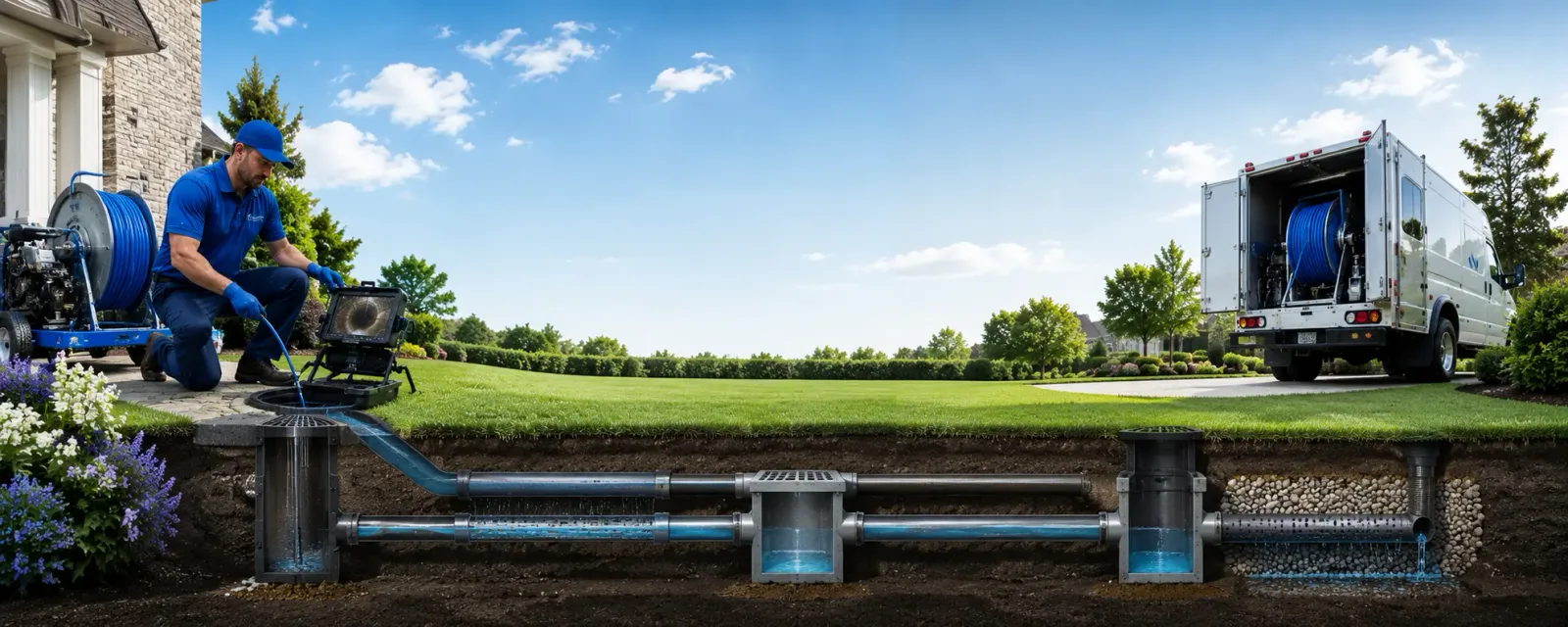 Outdoor drain cleaning information for Elmo, UT